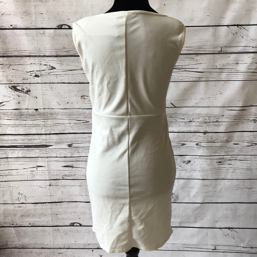 NWT! Nasty Gal ivory cutout bodycon dress size 6 - Picture 5 of 7